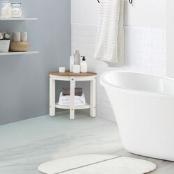Табурет-стеллаж Costway BA7860CF (Brown/White) Thumb