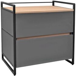 Tumba pentru imprimantă DP 70 2 sertare (Wood/Grey/Black)