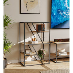 Стеллаж DP Agis (Black/Wood)