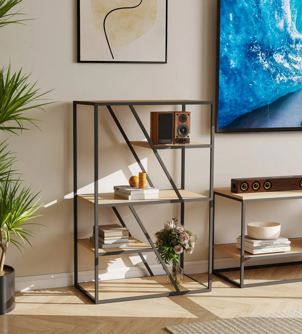 Стеллаж DP Agis (Black/Wood)