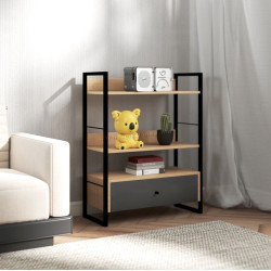 Стеллаж DP Alto (Dark Grey/Oak)