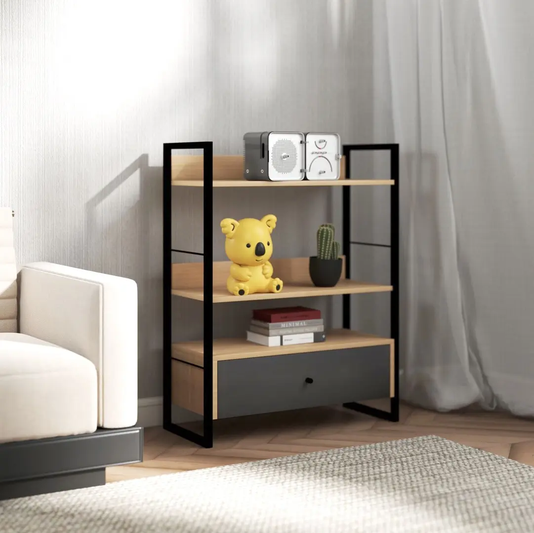 Стеллаж DP Alto (Dark Grey/Oak)