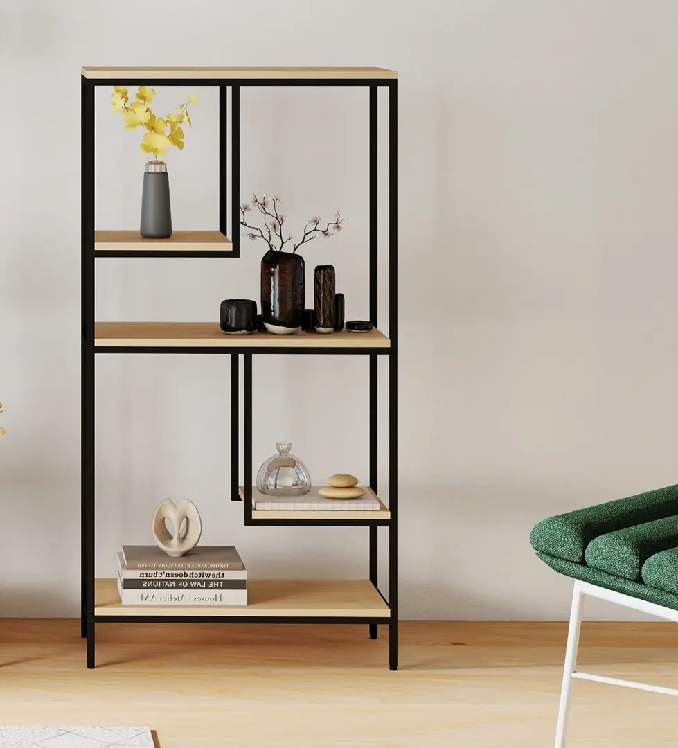 Стеллаж DP Aries (Black/Wood)