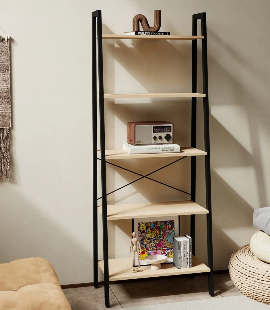 Стеллаж DP Azalia 64x34x164 (Oak/Black)