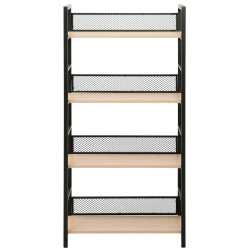 Стеллаж DP Brick 60x28x121 (Black/Natural) Thumb