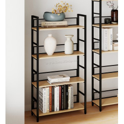 Стеллаж DP Brick 60x28x121 (Black/Natural)