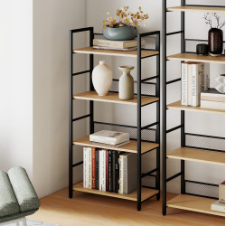 Стеллаж DP Brick 60x28x121 (Black/Natural) Thumb
