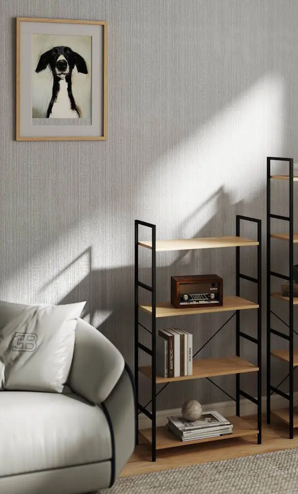 Стеллаж DP Columbus (Black/Wood)