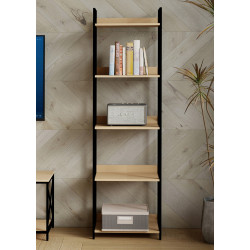 Стеллаж DP Karl 51x30x177 (Black/Oak) Thumb
