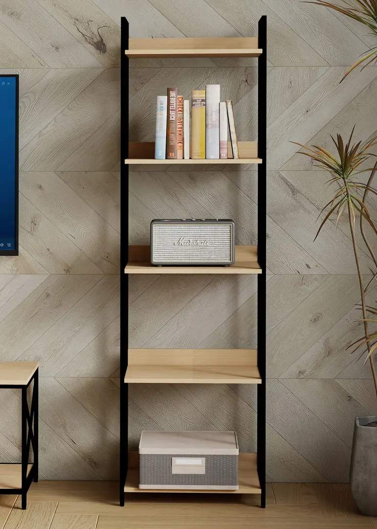 Стеллаж DP Karl 51x30x177 (Black/Oak) - 2