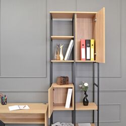 Etajera DP Rio 2 Plus (Sonoma Oak/Black) Thumb