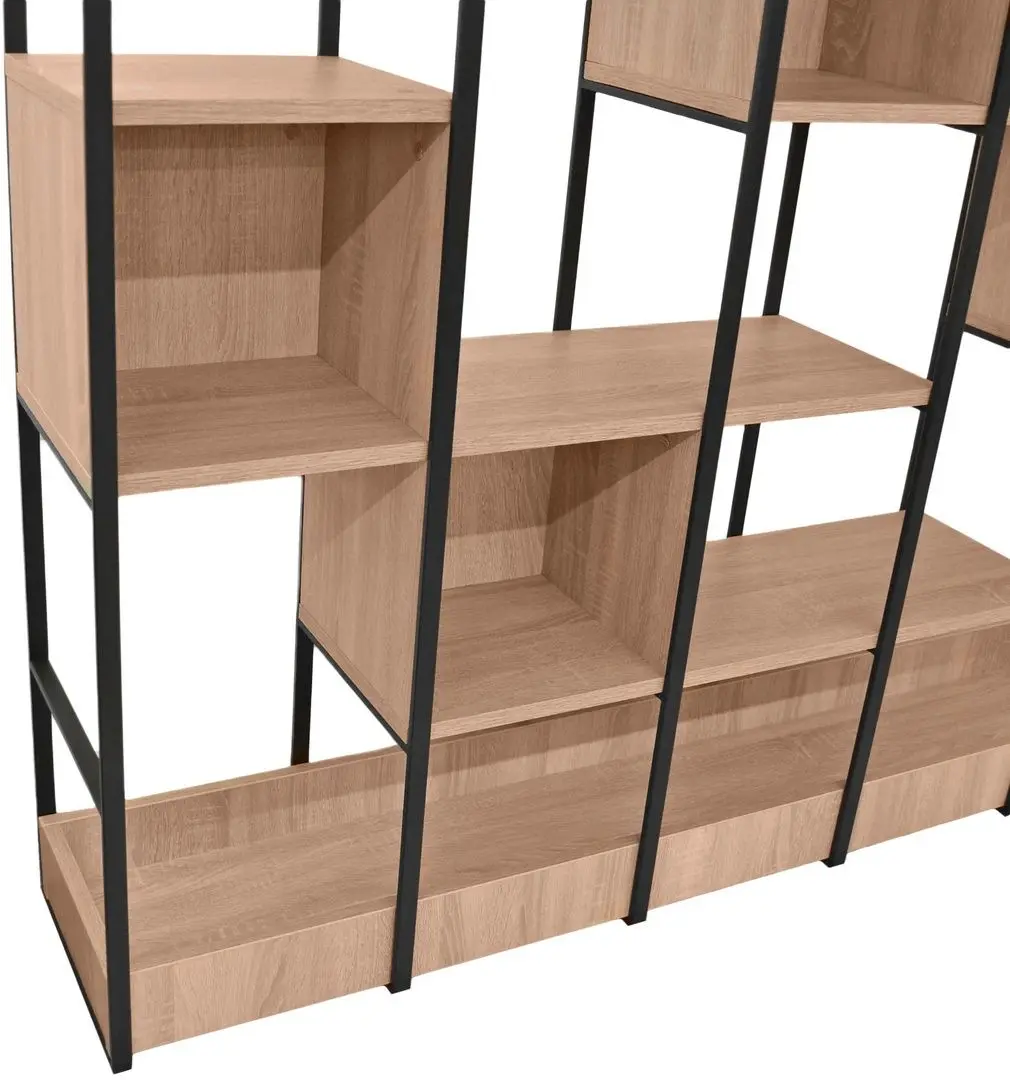 Etajera DP Terra 150 (Black/Wood/Gray)