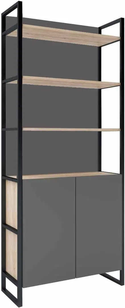 Etajera DP Urban 90 Box (Black/Sonoma Oak)