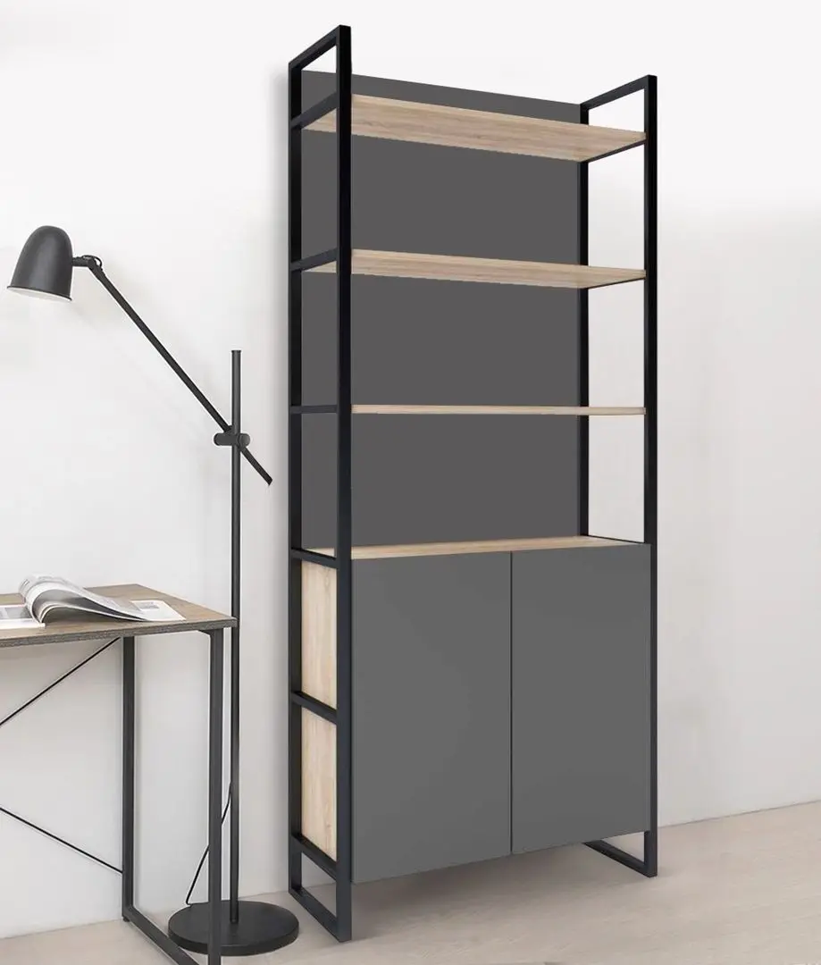 Etajera DP Urban 90 Box (Black/Sonoma Oak)