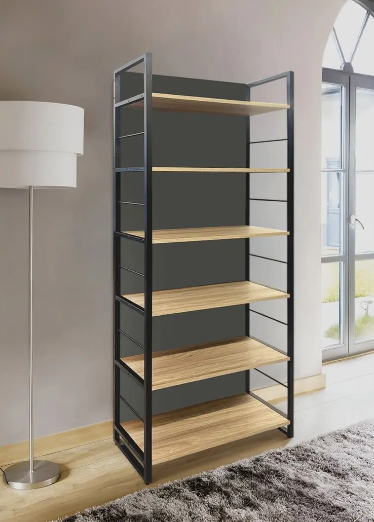 Etajera DP Urban 90 spate integral+bare (Sonoma Oak/Black)