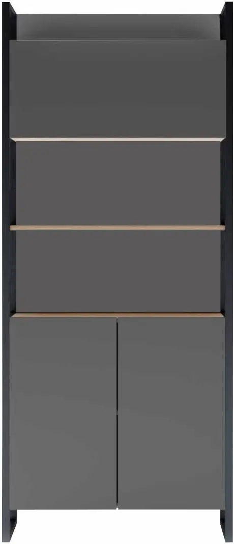 Etajera DP Urban 90 Double Box spate integral+bare (Black/Sonoma Oak)