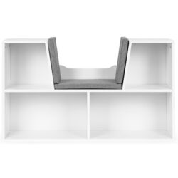 Etajera cu scaun tapitat Ecotoys ZKB-5W (White/Grey) Thumb