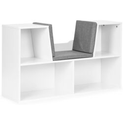 Etajera cu scaun tapitat Ecotoys ZKB-5W (White/Grey) Thumb