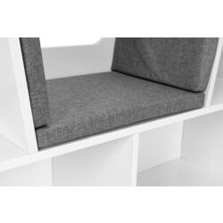 Etajera cu scaun tapitat Ecotoys ZKB-5W (White/Grey) Thumb