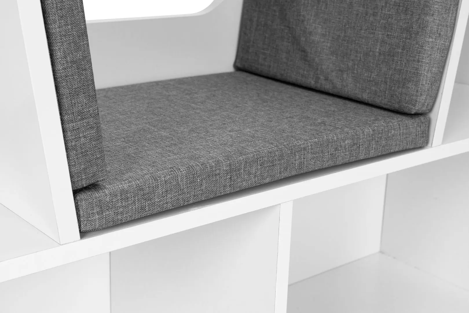 Etajera cu scaun tapitat Ecotoys ZKB-5W (White/Grey) - 5