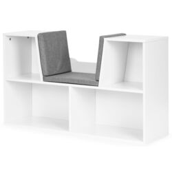 Etajera cu scaun tapitat Ecotoys ZKB-5W (White/Grey) Thumb