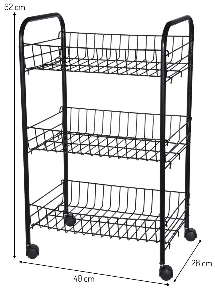 Etajera Excellent Houseware 48409 (Black)