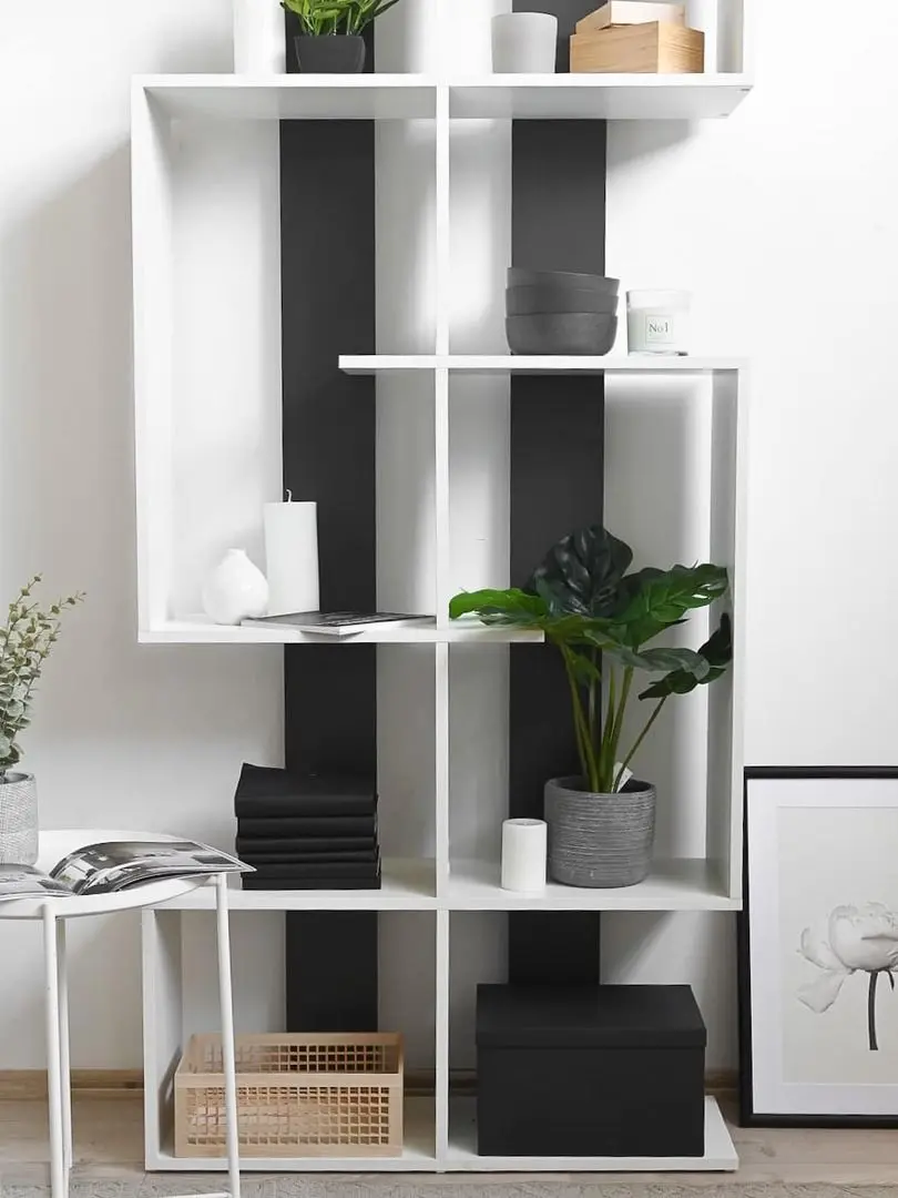 Стеллаж Fabrik Home №3 (Белый Ясень/Базальт)