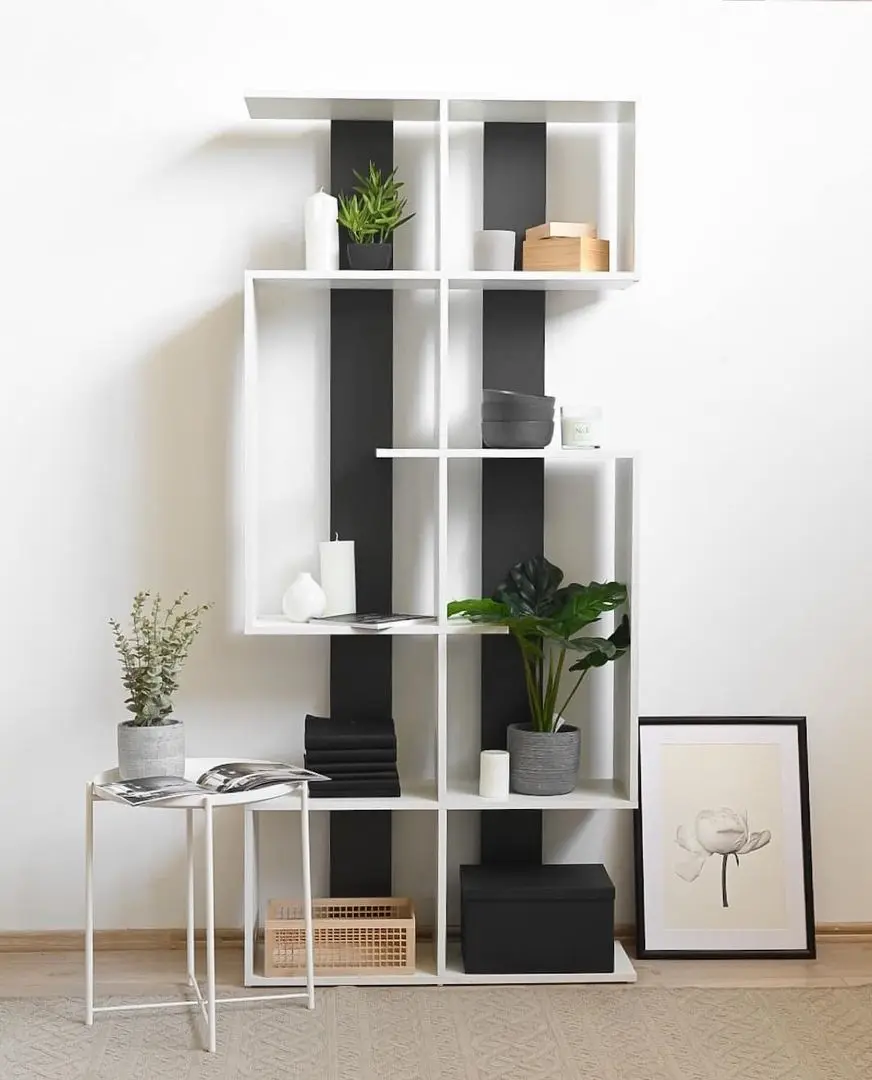 Стеллаж Fabrik Home №3 (Белый Ясень/Базальт)