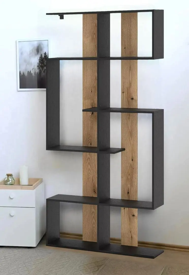 Etajera Fabrik Home №3 (Ash Black/Ewok Oak)