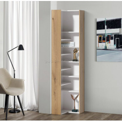 Etajera Fabrik Home Hardy 52x200x52 (Ash White/Ewok Oak)