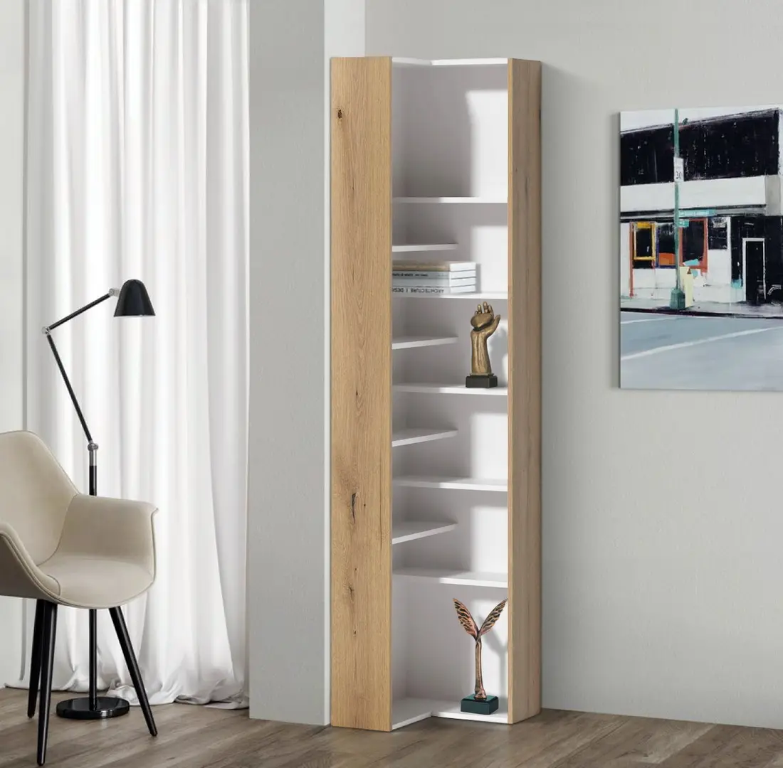 Etajera Fabrik Home Hardy 52x200x52 (Ash White/Ewok Oak)