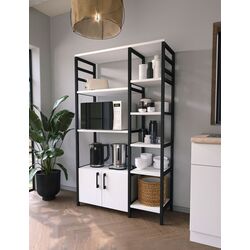 Etajera Fabulous 2U8R (White/Black)
