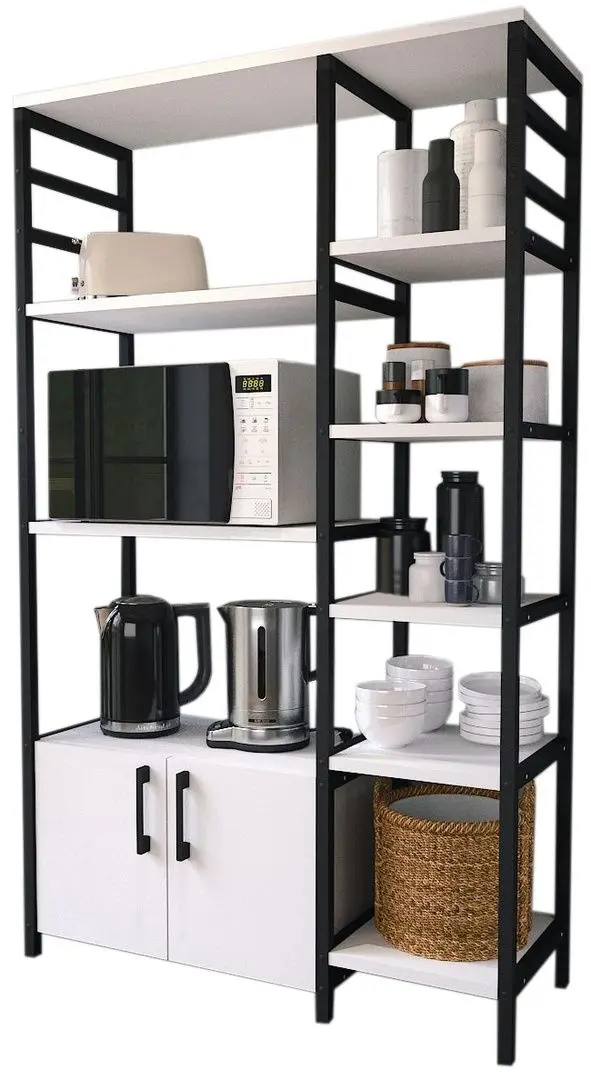 Etajera Fabulous 2U8R (White/Black)