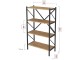 Etajera Fabulous 4 Shelves Metal (Pine/Black)