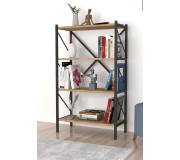 Etajera Fabulous 4 Shelves Metal (Pine/Black)