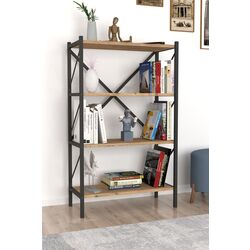 Etajera Bofigo 4 Shelves Metal (Pine/Black) Thumb