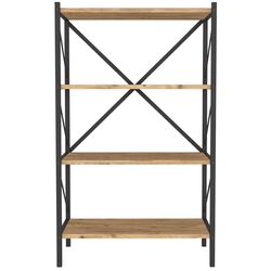 Etajera Bofigo 4 Shelves Metal (Pine/Black) Thumb