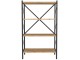 Etajera Fabulous 4 Shelves Metal (Pine/Black)