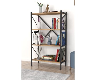 Etajera Fabulous 4 Shelves Metal (Pine/Black)