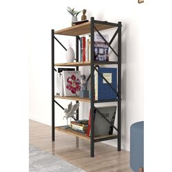 Etajera Bofigo 4 Shelves Metal (Pine/Black) Thumb