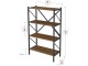 Etajera Fabulous 4 Shelves Metal (Walnut/Black)