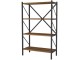 Etajera Fabulous 4 Shelves Metal (Walnut/Black)