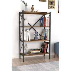Etajera Fabulous 4 Shelves Metal (Walnut/Black) Thumb
