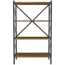 Etajera Fabulous 4 Shelves Metal (Walnut/Black) Thumb