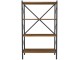 Etajera Fabulous 4 Shelves Metal (Walnut/Black)