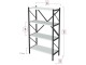 Etajera Fabulous 4 Shelves Metal (White/Black)