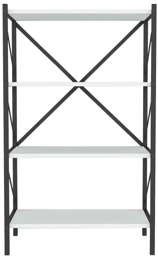 Etajera Bofigo 4 Shelves Metal (White/Black)
