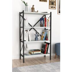 Etajera Bofigo 4 Shelves Metal (White/Black) Thumb