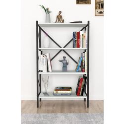 Etajera Bofigo 4 Shelves Metal (White/Black) Thumb
