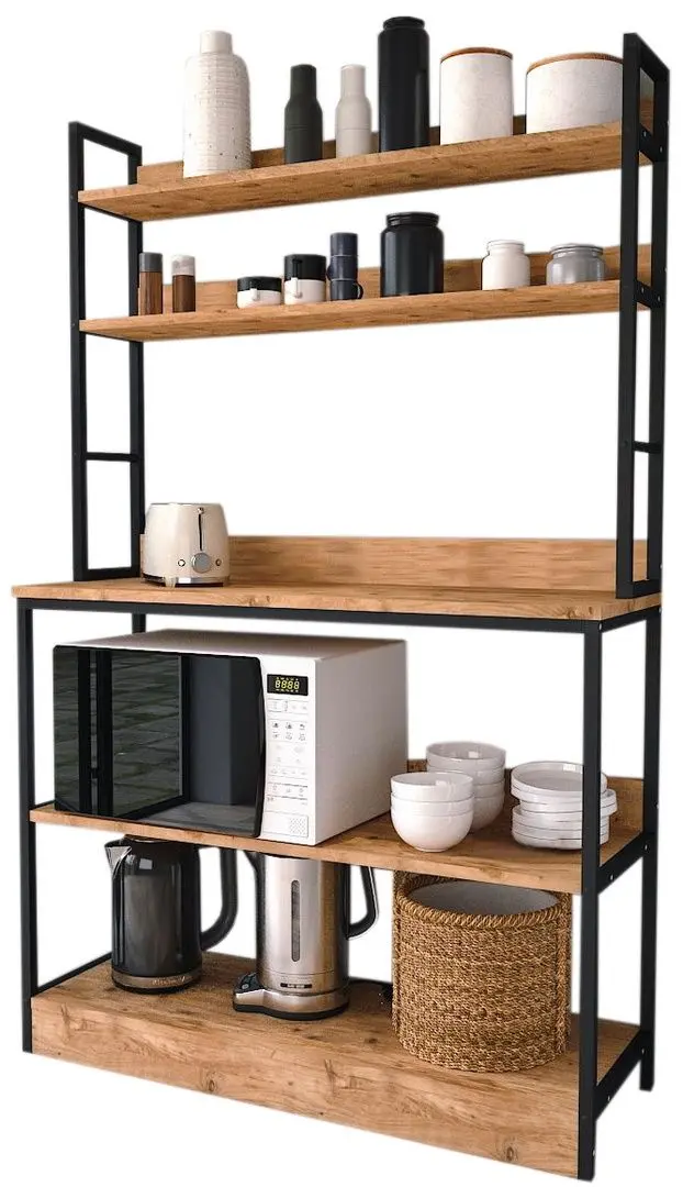Стеллаж Bofigo 5 Shelves 36x101 (Pine/Black)
